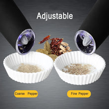 Electric Gravity Sensing Pepper & Salt Grinder  Adjustable Coarseness