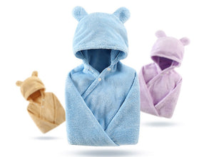 Cotton hooded bath towel for your little ones