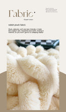 Soft Wind Bubble Velvet Blanket Warm Solid Rabbit Fur Blankets Double-sided