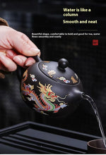 Colour Changing Dragon And Phoenix Purple Sand Teapot