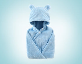 Cotton hooded bath towel for your little ones