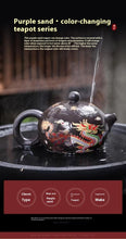 Colour Changing Dragon And Phoenix Purple Sand Teapot