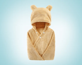 Cotton hooded bath towel for your little ones