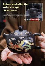 Colour Changing Dragon And Phoenix Purple Sand Teapot