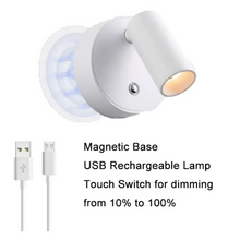 USB Rechargeable Wall Lamp Magnetic Adjustable Spotlight