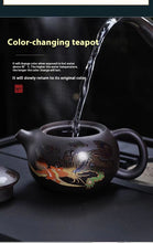 Colour Changing Dragon And Phoenix Purple Sand Teapot