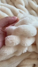 Soft Wind Bubble Velvet Blanket Warm Solid Rabbit Fur Blankets Double-sided